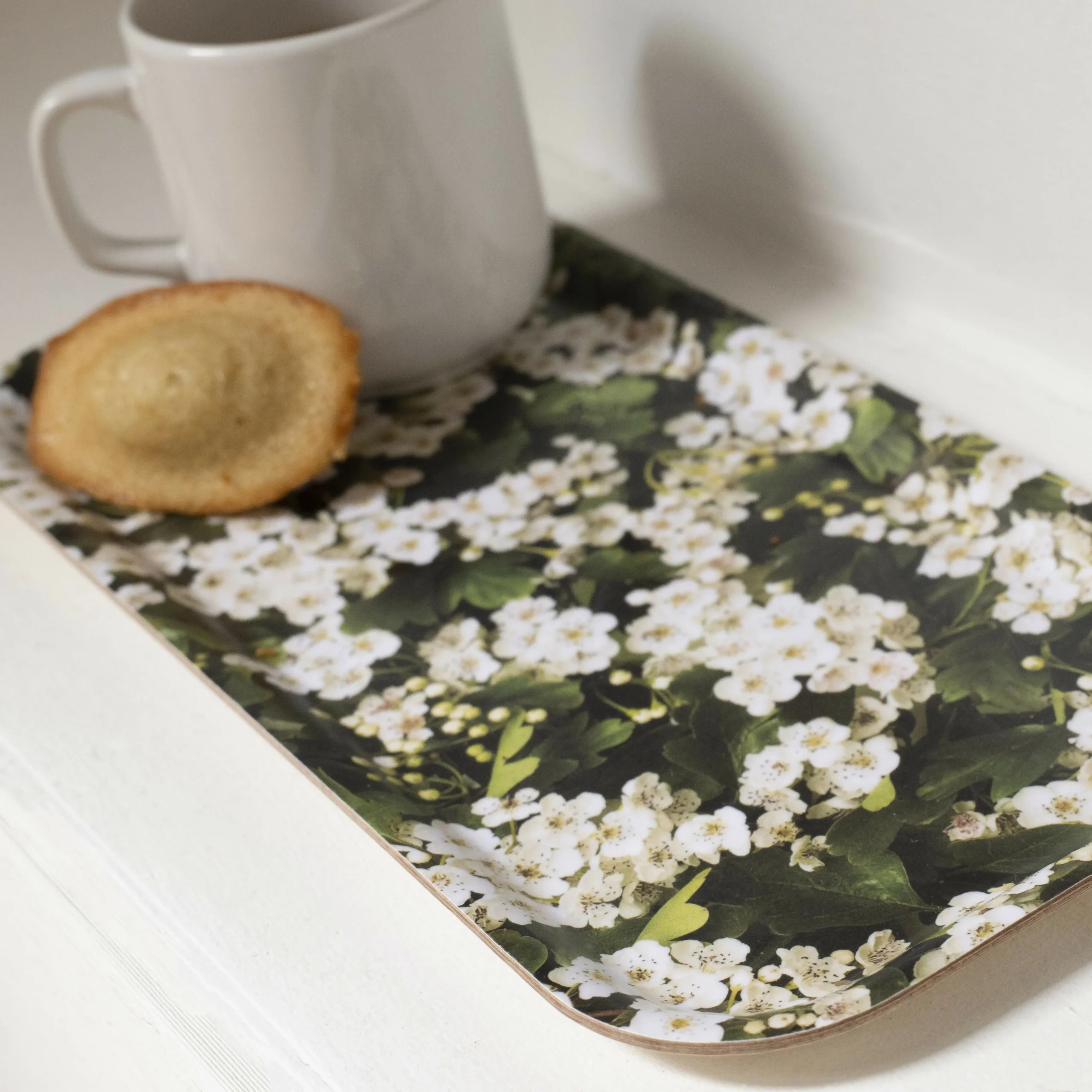 Plateau long de service design - Fleurs de printemps 15x32 cm – Image 2